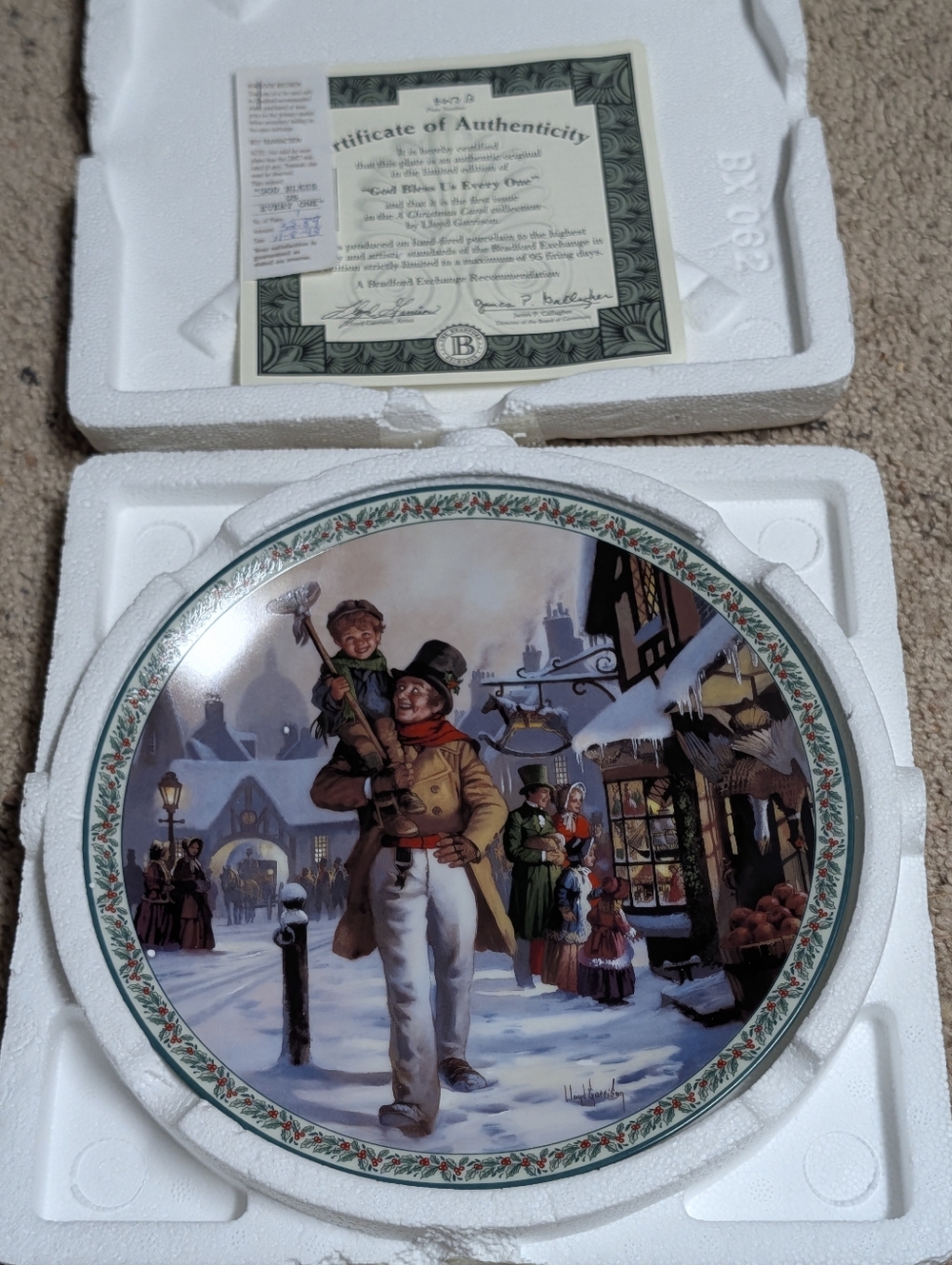 Bradford Exchange Christmas Carol Collectible Vintage Plate